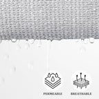 Shade&Beyond Triangle Sun Shade Sail 16'X16'X16' Permeable Canopy Light Grey for Patio Garden Yard Deck Pergola (We Make Custom Size)