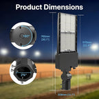 HYPERLITE LED Parking Lot Lights Outdoor - 400W 60000lm UL Listed Led Parking Lights Dusk to Dawn - 5000K Slip Fitter Mount LED Pole Light for Stadium Street Barn Yard Driveway Roadway - AC100-277V