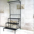 Zhongma 3 Tier Large Heavy Duty Plant Stand with wheels, Tall multi layer Plant Holder with Hanging Plant pot shelf, 35.43 x 33.27 x 80.7inch, Each Tier: 35.43 L x 10.5W, Easy to Hold Large Plant Pot