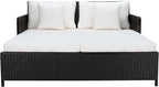 Safavieh PAT7500A Outdoor Collection Cadeo Black and White Cushion Daybed