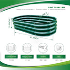 Gardmax Galvanized Raised Garden Bed, Lightweight Planter Boxes Outdoor with Easy Assembly, Large Garden Bed for Vegetables, Fruits, Flower Dark Green 8FT
