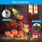 ZYAN Landscape Spotlights with Sensor, 5 Lighting Modes for Brightness Adjustment, Dimmable Timer Auto On Off, Low Voltage Outdoor IP65 Waterproof for Patio Yard Garden Pathway, Warm White (4 Pack)