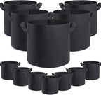 12 Pack 20 Gallon Grow Bags,Premium Fabric Pots 20 Gallon for Healthy Plant Growth - Durable and Reusable Garden Bags to Grow Vegetables,Fruits,and Flowers