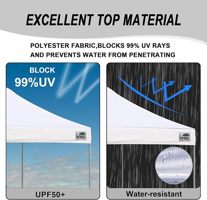 Eurmax USA Standard 10x10ft Patio Pop Up Canopy Tent - Image 5