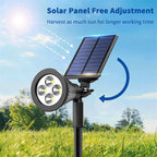 6 Pack Solar Lights Outdoor Waterproof IP65,Warm White,Super Bright LED,2 Lighting Modes,Solar Powered Yard Garden Solar Spot Lights for Flag Landscape Auto On/Off