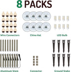 Lumina Lighting® 3W Landscape Lighting 12V Landscape Lights Low Voltage Landscape Path Lights Warm White Waterproof Outdoor Replaceable G4 LED Bulb for Garden Pathway Lawn Yard (Bronze, 8-Pack)