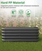 4.3x3.0x1.0ft Raised Garden Bed Kit, Rustproof PP Material Garden Box, Flower Bed with Tool-Free Assembly Design, Rectangular Planter Boxes for Outdoor Vegetables Flower Fruit Herb, Black