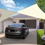 KANAGAWA Sun Shade Sail Curved 16'X20' Cream Rectangle Outdoor Shade Cover UV Blovk Canopy for Patio Garden Backyard Heavy Duty Permeable 185GSM (We Make Custom Size)