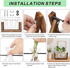 Propagation Station Terrarium, 3 Glass Vases with Wooden Stand