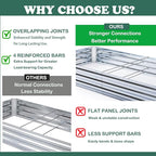 Galvanized Raised Garden Beds for Vegetables Large Metal Planter Box Steel Kit Flower Herb, 8x4x1ft