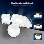Onforu 100W 11000LM Flood Lights Outdoor, Brightness Security LED Flood Lights with 3 Adjustable Heads, Switch Controlled, IP65 Waterproof 6500K Outside Exterior Flood Light for Yard Garage Eave Patio