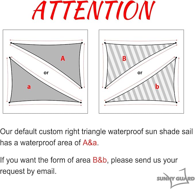 SUNNY GUARD Waterproof Sun Shade Sail 14'x16'x21.3' Charcoal Right Triangle UV Block Sunshade for Backyard Yard Deck Patio Garden Outdoor Activities and Facility(Customized)