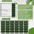 30 Set 60 Pocket Vertical Stackable Wall Planters Kit Outdoor Self Watering Plastic Planter Grow Hang Mount System for Strawberry Flower Vegetable Home Fence Balcony Wall Decor