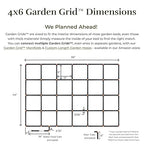 Garden Grid Watering System | Square Foot Gardening Grid & Irrigation in One | Pre-Assembled Watering Grid and Square Foot Garden Style Planting Template | USA-Made Quality | Size: 4x6 – Dims: 44"x66"