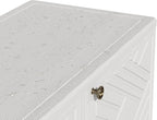 ADDOK Indoor Outdoor Plastic Storage Cabinet 34"x15"x34" with 1 Shelf, Outdoor Storage Shed for Living Room, Hallway, Balcony, Garage, Garden, Backyard-White