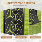 VINGLI Privacy Fence Panels, 72H’’ x 47W’’ Metal Privacy Screen Freestanding, Decorative Privacy Panels for Patio Garden Pool, Outdoor & Indoor (Y-Shaped)
