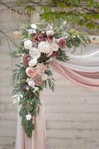 Artificial Flowers Wedding Arch Kit, Dusty Rose Mauve, 4 Pieces