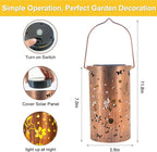 2 Pack Solar Lanterns Outdoor Waterproof Hummingbirds Birthday Gifts for Women Mom Grandma Garden Decor Hanging LED Decorative Light for Patio Yard Lawn Gardening Gifts