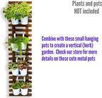 ShopLaLa Wall Planter - Hanging Wooden Wall Planter for Indoor Outdoor Plants, Vertical Garden, Plant Wall Mount Planter, Air Plant Succulent Holder for Flower Pot Display Hanger Frame 47.2" (120cm)