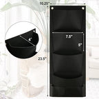Cosmos Hanging Wall Planter with 4 Pockets Vertical Garden Planter Wall Mounted Flower Pouch Plant Growing Bag Garden Tools Storage Bag for Outdoor Decor