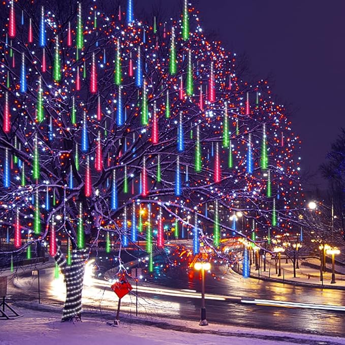 String Lights, 32 Tubes 768 LEDs Multicolor Outdoor Icicle Lights