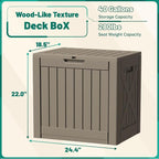Devoko 40 Gallon Deck Box Outdoor Storage Box Waterproof - Image 7