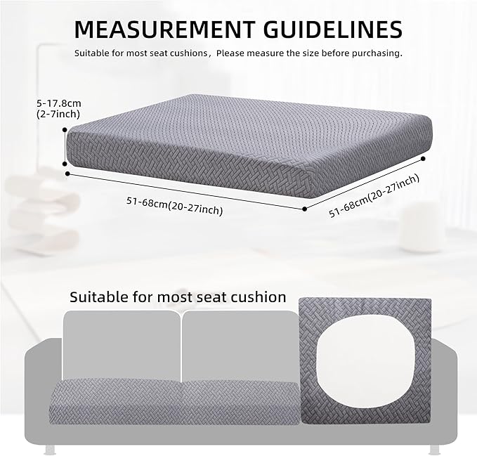 Sofa Cushion Covers, Stretch Fit Outdoor, Multi-Piece Set