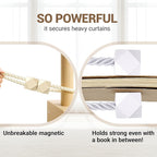 Hion Magnetic Curtain Tiebacks Beige 2pcs, Curtain Tiebacks Buckles Holdbacks Holders Hooks Clip for Home Bedroom Office Decorative Curtain