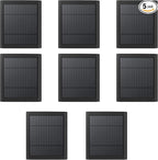 USB-C to Ring Barrel Plug 8Pack 4W Solar Charger for Ringing Spotlight & Stick Up Outdoor Cam, Black, High Efficiency, 10FT/3M Long Cable with IP65 dustproof and Waterproof