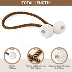 Hion Magnetic Curtain Tiebacks Dark Brown 2pcs, Curtain Tiebacks Buckles Holdbacks Holders Hooks Clip for Home Bedroom Office Decorative Curtain