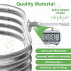 TATAANTY Galvanized Raised Garden Bed for Outdoor: 4X2X1ft Durable Metal Vegetable Plant Container Kit - Oval Planter Box for Gardening Flower Trough