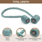 Hion Magnetic Curtain Tiebacks Gray Blue 2pcs, Curtain Tiebacks Buckles Holdbacks Holders Hooks Clip for Home Bedroom Office Decorative Curtain