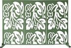 Oakland Living 6 ft. X 4 ft. Green Freestanding Metal Privacy Screen Room Divider