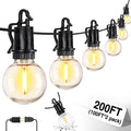 ZJOJO 200FT Outdoor String Lights, G40 Globe Outdoor Lights with 100 Shatterproof LED Bulbs 2700K, IP65 Waterproof Patio Light String Lights for Outside Backyard Porch Party