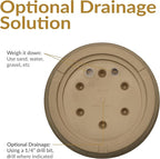 Sunnydaze 24-Inch Anjelica Large Plastic Pot for Plants - Outdoor Double-Walled Large Plastic Planter with Drillable Drainage Holes - Beige - 4pk