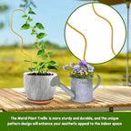 13.4 Inch Indoor Plant Trellis for Climbing Plants,Metal Trellis,Small Garden Trellis for Potted Plants,Plant Stakes for Indoor Plants Accessories Hoya,Flower,Plant Support (Wave-Metal)