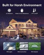 eufy Permanent Outdoor Lights E22, 100ft with 60 Triple-LED Lights, Smart RGBWW, Daily and Holiday, Up to IP67 Waterproof, AI Lighting Themes for Halloween, Christmas, Links with Cameras, Black