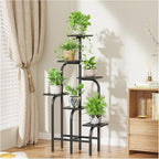 6 Tier Plant Stand Indoor, Plant Shelf for Multiple Plants, Flower Pot Holder Shelf, Planter Display Rack for Patio Garden Balcony Living Room Bedroom Decor, Black
