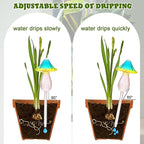 4 Pcs Plant Watering Globes Self Watering Planter Insert Glass Water Bulbs for Indoor and Outdoor Plants Mushroom Plant Watering Devices for Travel Vacation