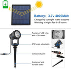 Solar Spot Lights Outdoor, Dusk to Dawn Landscape Spotlights IP65 Waterproof 9.8ft Cable,Solar Uplights for Tree Garden Yard Driveway Porch Walkway Pool (6-in-1, 3000K Warm White)