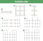 2 Pack Trellis for Climbing Plants Outdoor,47.2" H Garden Trellis,Rustproof Garden Arch Trellis Cucumber Tomato Support Structure for Raised Bed