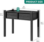 YITAHOME Elevated Garden Bed Poly-Wood All-Weather Raised Garden Bed with Legs & Drainage Hole HDPE Elevated Planter Box for Herbs Vegetables Flowers Plant Bed for Garden Balcony Backyard, Black