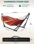 Hammock Stands: 2-in-1 Hammock and Chair, Collapsible Steel, Black or Red