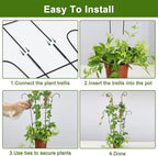 23in Plant Trellis Indoor, Trellis for Potted Plants with Butterfly, Garden Trellis Climber Support for Climbing Plants Pothos Hoya Vine