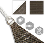 Patio Paradise 16' x 16' x 16' Sun Shade Sail Triangle Canopy Shade Cloth Fabric Sunlight Block Patio Pergola Cover HDPE Deck Awning for Outdoor Backyard Roof Shading, Brown