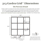 The Garden Grid | Pre-Assembled Raised Garden Bed Irrigation System – Waters Every Plant Evenly, 1-Minute Setup, Hassle-Free Design Lasts 5–10x Longer Than Drip Kits | USA-Made | 3x3 (33.5"x33.5")