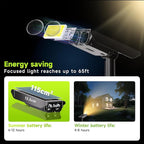 Solar Spotlights Outdoor Waterproof- 2 IN 1 Solar Spot Lights Outdoor with 2 Lighting Modes & PC Light Guide Column for Garden Yard Pathway | Warm Yellow 3000k Spotlights | IP65 Waterproof | 6 Pack