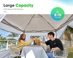 Quictent Privacy 8x8 Pop up Canopy Tent with Sidewalls and Roll-up Ventilated Windows, One Person Easy Setup, Outdoor Commercial Gazebo Shelter Enclosed Waterproof, Bonus 4 Sandbags