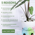 8 Pcs Plant Watering Globes Self Watering Planter Insert Plants Top Fill Water Device Plastic Water Bulbs Slow Release Terracotta for Plants, Multicolor