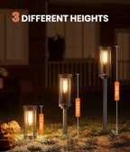 4 Pack Solar Pathway Lights Outdoor, Modern Super Brightness LED Solar Path Lights, IP65 Waterproof Garden Solar Powered Landscape Lighting for Outside Yard Garden Driveway Walkway Décor